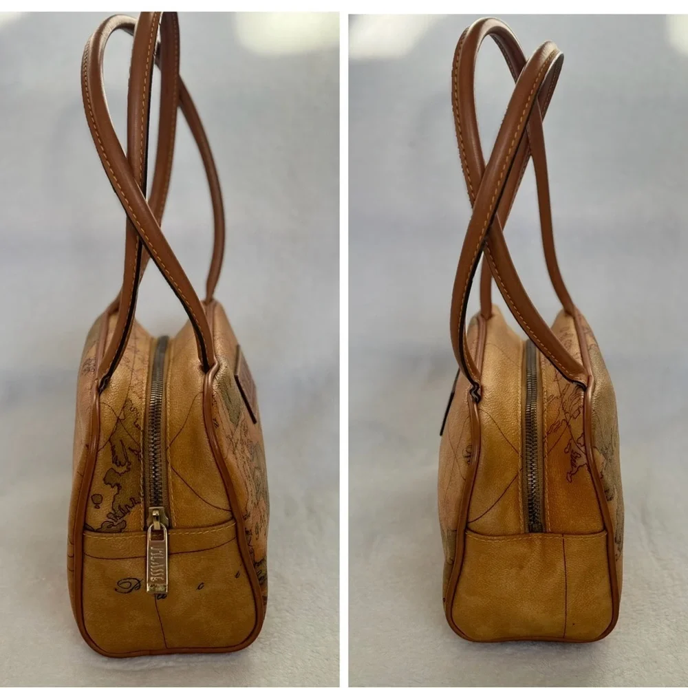 Alviero Martini Women's Tan Map Print Bag